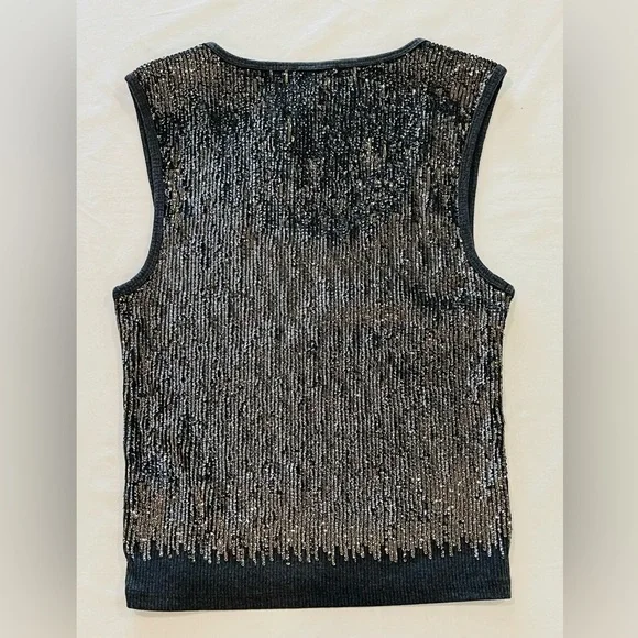 J.Crew | NWT | Vintage Rib Sequin Scoop Neck Tank | Large - Picture 6 of 6
